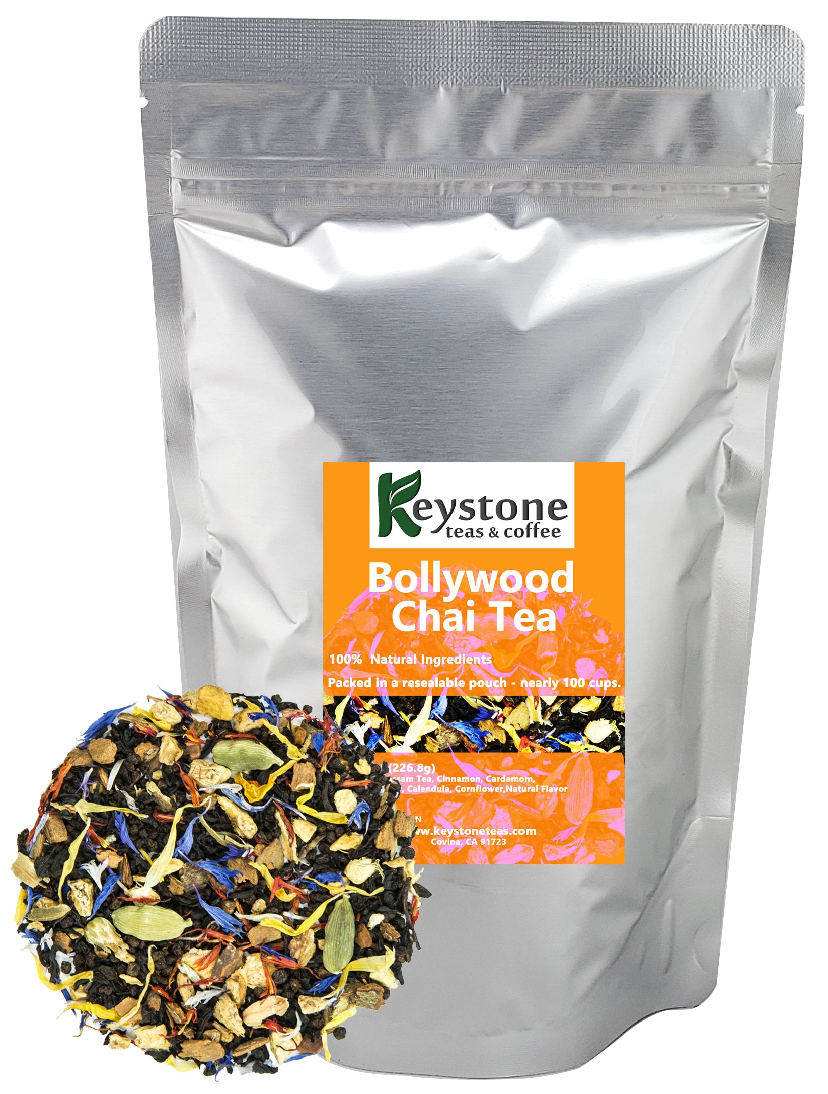 Bollywood Chai –  Natural Ingredients:Ginger and cardamom tea- Ginger tea – Masala chai –Ginger and cinnamon tea – Cardamom tea – Masala chai powder