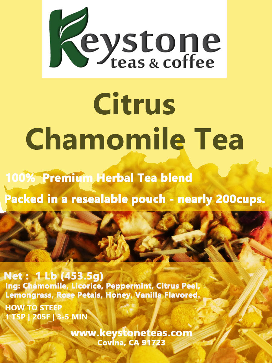 Citrus Chamomile Tea - Herbal Chamomile Tea with Peppermint Flavor